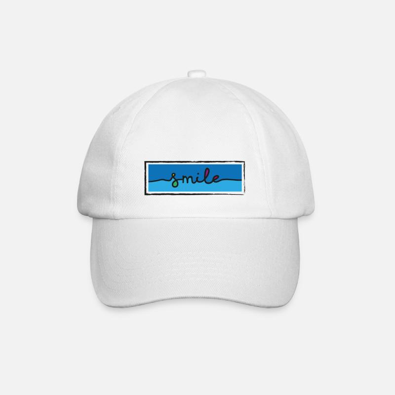 Smile - Baseball Cap - white/white