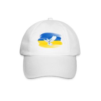 Solidarité et colombe de la paix pour l’Ukraine - Casquette classique - blanc/blanc - Devant