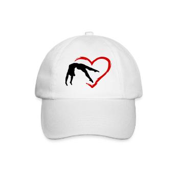 Gymnastique, Gymnaste et cœur, Gymnastique - Casquette classique - blanc/blanc - Devant