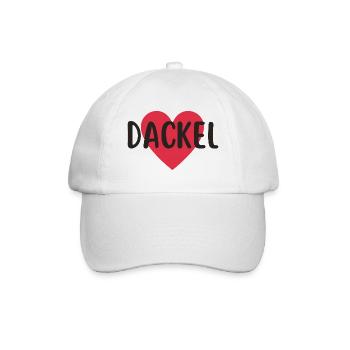 Dackel Dackelfreund Dackelliebe Hundemensch - Baseballkappe - Weiß/Weiß - Vorne
