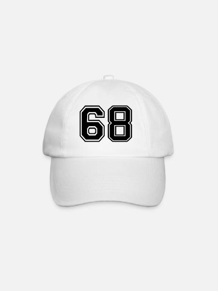 68 - Baseball Cap - white/white