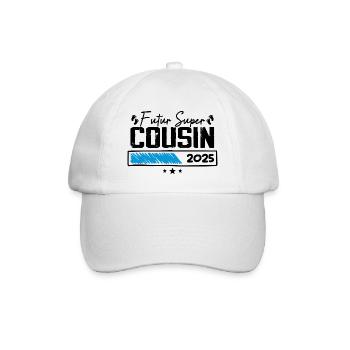 Futur super cousin 2025 Cadeau - Casquette classique - blanc/blanc - Devant
