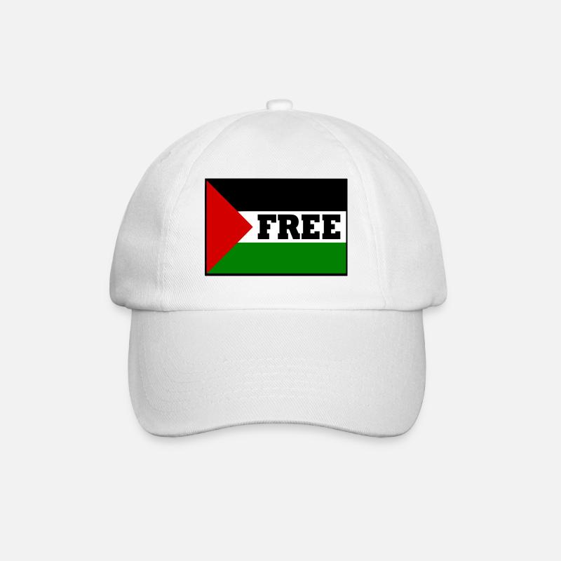 Free palestine - Casquette classique - blanc/blanc