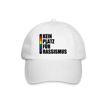 kein platz für rassismus - Baseballkappe - Weiß/Weiß - Vorne