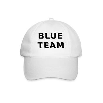 Blue Team black - Baseballkappe - Weiß/Weiß - Vorne