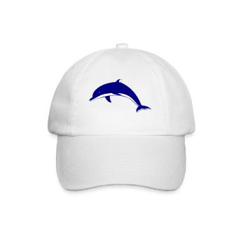 Delfin - Baseballkappe - Weiß/Weiß - Vorne