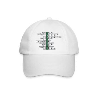 Kreuzworträtsel Motiv für Schützenfest - Baseballkappe - Weiß/Weiß - Vorne