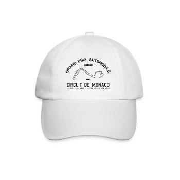 Grand Prix Rennstrecke Monaco - Baseballkappe - Weiß/Weiß - Vorne
