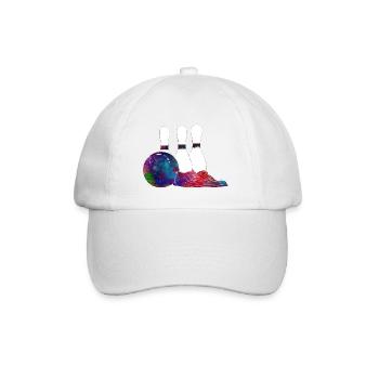 Bowling sport article #bowling #sport - Baseball Cap - white/white - Front