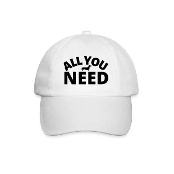 tout ce dont vous avez besoin Teckel Chien Teckel - Casquette classique - blanc/blanc - Devant