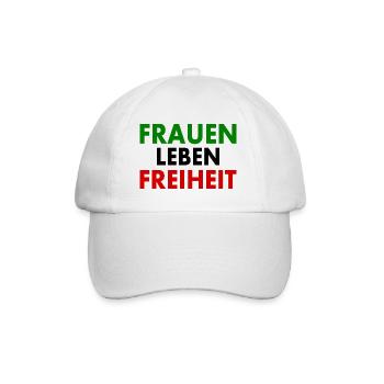 Frauen leben freiheit - Baseballkappe - Weiß/Weiß - Vorne