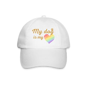 My dog is my loving rainbow - Casquette classique - blanc/blanc - Devant
