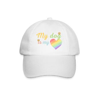 My dog is my loving rainbow green - Casquette classique - blanc/blanc - Devant