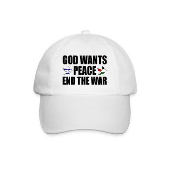 God wants peace for israel free palestine - Casquette classique - blanc/blanc - Devant