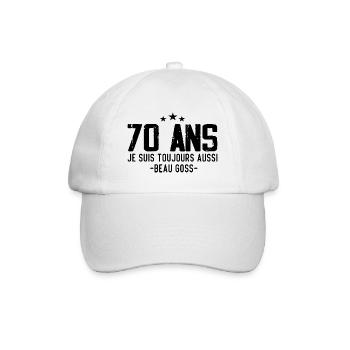 Beau goss Cadeau Anniversaire 70 ans Humour - Casquette classique - blanc/blanc - Devant