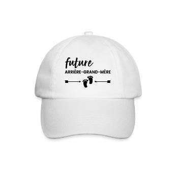 Future Arrière grand-mère Annonce grossesse - Casquette classique - blanc/blanc - Devant