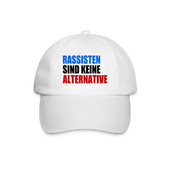 rassisten sind keine alternative - Baseballkappe - Weiß/Weiß - Vorne