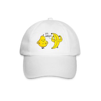 Birne und Banane - Baseballkappe - Weiß/Weiß - Vorne