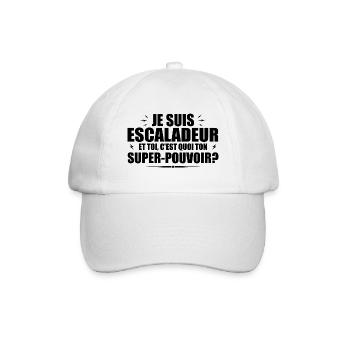 I am a Climber. What's your superpower? - Baseball Cap - white/white - Front