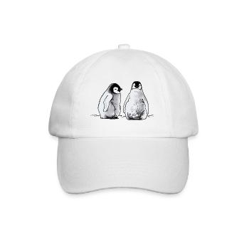 Pinguin Babys - Baseballkappe - Weiß/Weiß - Vorne