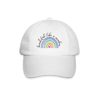 BEAUTIFUL AS RAINBOW LGBT PRIDE SAYING GIFT - Baseball Cap - white/white - Front