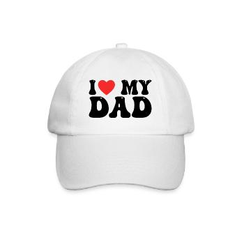 Ich liebe meinen Vater - Baseballkappe - Weiß/Weiß - Vorne