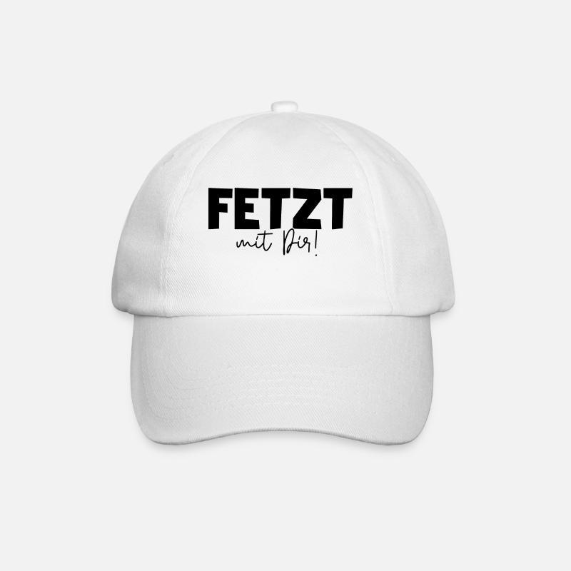 Fetzt mit Dir! Freundschaftsspruch beste Freunde - Baseballkappe - Weiß/Weiß