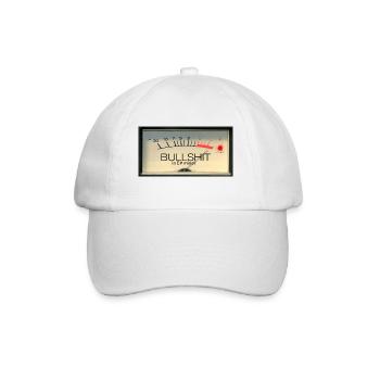 Bullshit meter in E# minor - Baseball Cap - white/white - Front