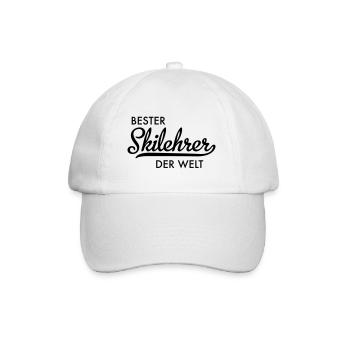 Bester Skilehrer - Baseballkappe - Weiß/Weiß - Vorne