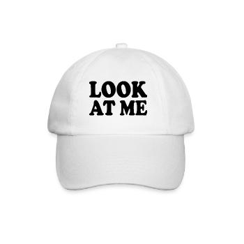 Look at me - Baseballkappe - Weiß/Weiß - Vorne