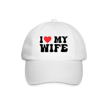 I Love My Wife - Casquette classique - blanc/blanc - Devant