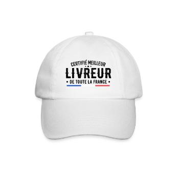 Certified Best Delivery Man in All of France - Baseball Cap - white/white - Front