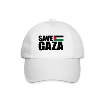 Save gaza - Baseballkappe - Weiß/Weiß - Vorne