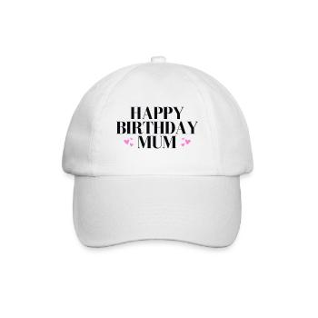 Joyeux anniversaire maman - Casquette classique - blanc/blanc - Devant