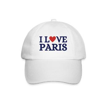 I Love Paris - J’aime Paris - Casquette classique - blanc/blanc - Devant