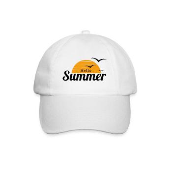Hallo Sommer - Baseballkappe - Weiß/Weiß - Vorne