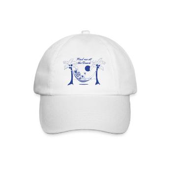 Find me at the beach - Blue - Baseballkappe - Weiß/Weiß - Vorne