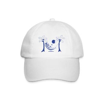 At the beach - Blue - Baseballkappe - Weiß/Weiß - Vorne