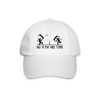 Comment jouer au tennis de table tennis de table tshirt sport - Casquette classique - blanc/blanc - Devant