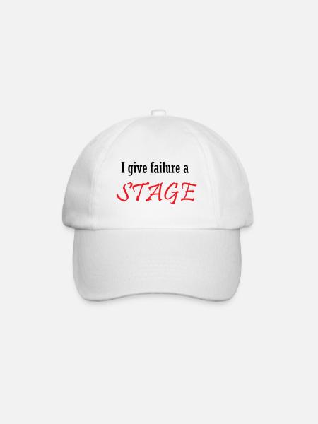 I give failure a stage - Baseball Cap - white/white
