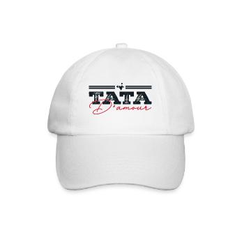 Tata d'amour Humour Cadeau - Casquette classique - blanc/blanc - Devant