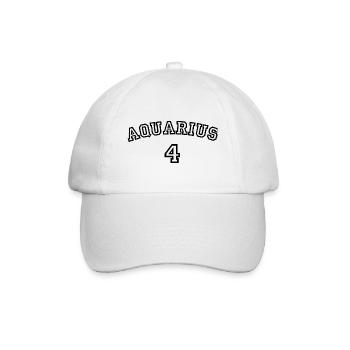 Zodiac Line "Trikot-Style" - Aquarius - Baseballkappe - Weiß/Weiß - Vorne