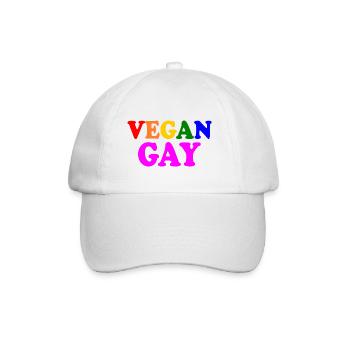 Vegan gay - Baseball Cap - white/white - Front