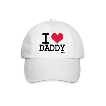 i love daddy by wam - Baseball Cap - white/white - Front