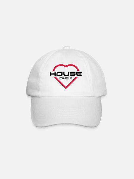 House Music - Baseball Cap - white/white