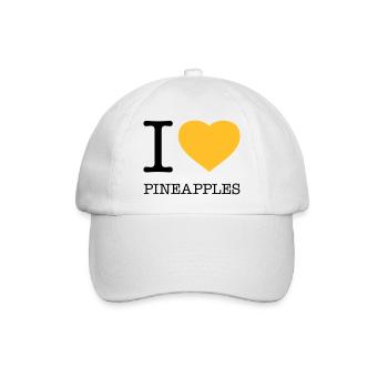 J’AIME LES ANANAS Ananas - Casquette classique - blanc/blanc - Devant
