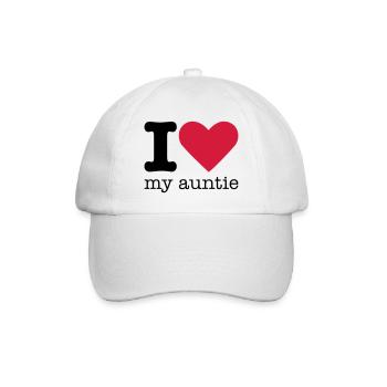 I Love My Auntie - Baseballkappe - Weiß/Weiß - Vorne