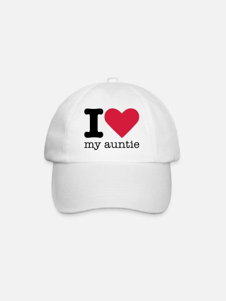 I Love My Auntie - Baseballkappe - Weiß/Weiß