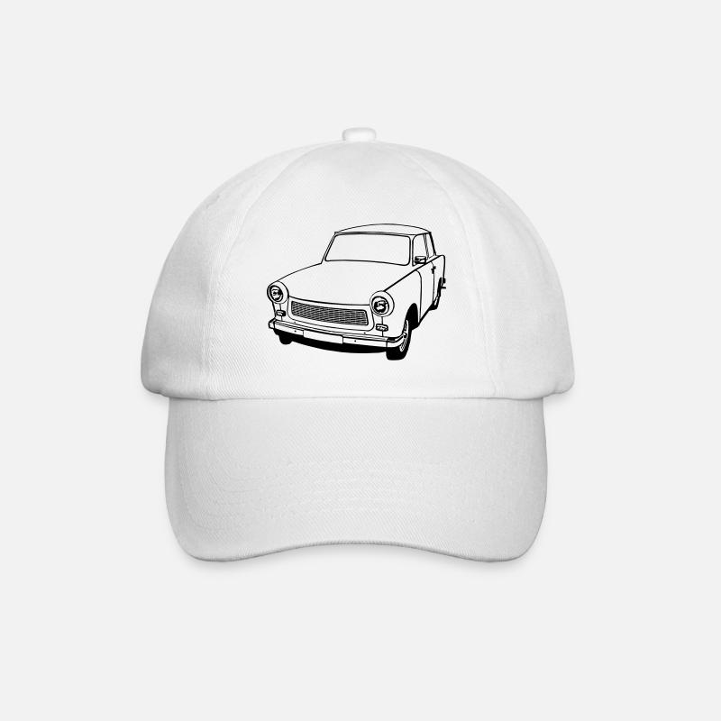 , Ostalgie , DDR Kult , Oldtimer (25) - Baseballkappe - Weiß/Weiß