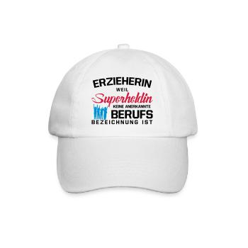 Erzieherin - Baseballkappe - Weiß/Weiß - Vorne